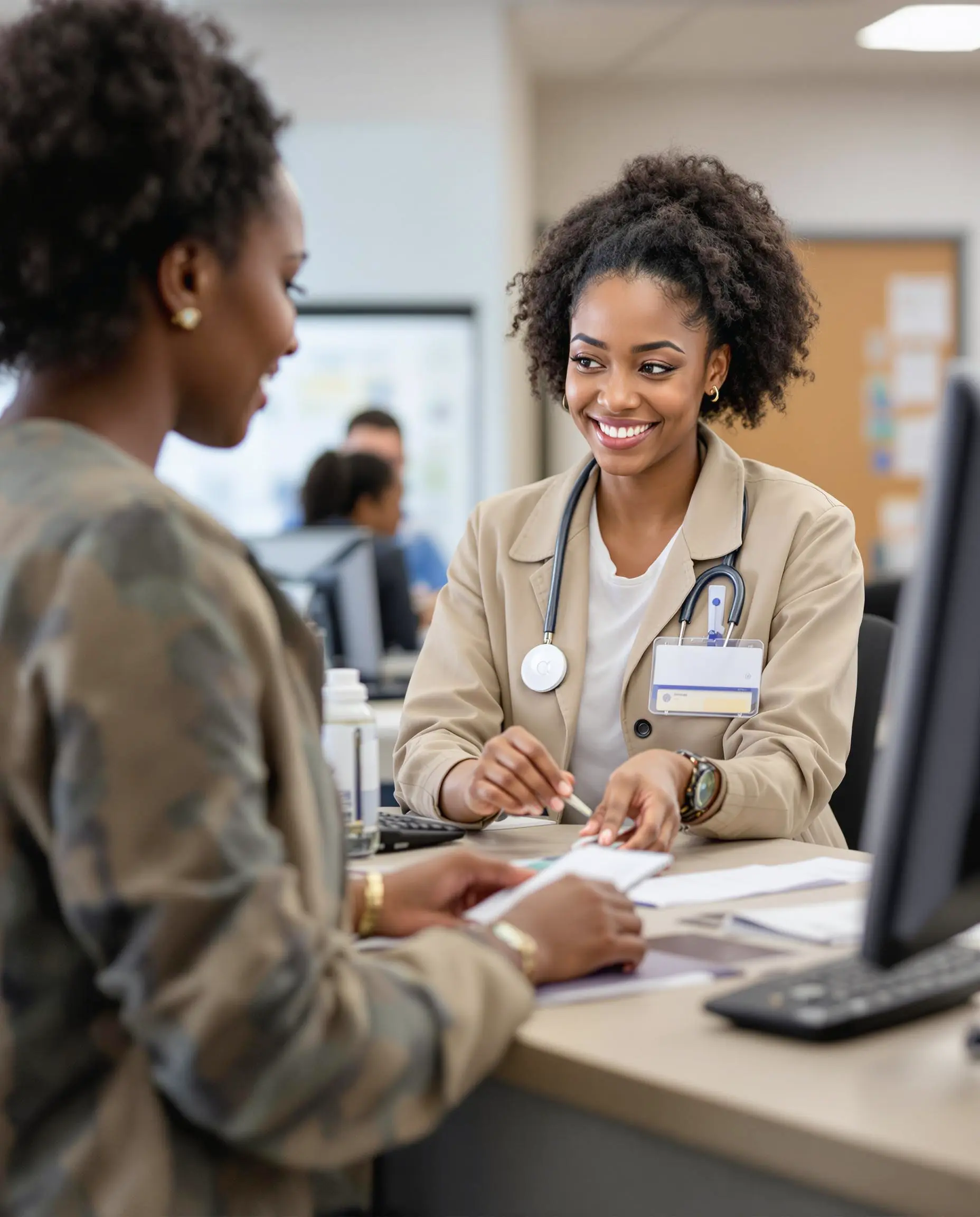 A client booking an appointment